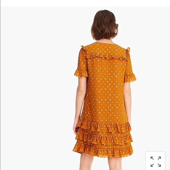 J crew Ruffle Dress in Crinkle Chiffon - Picture 5 of 5